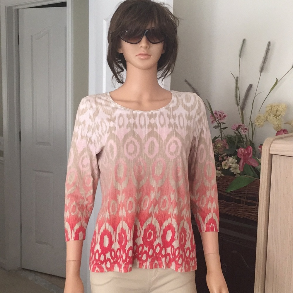 Chico’s pattern cotton top - Picture 2 of 7